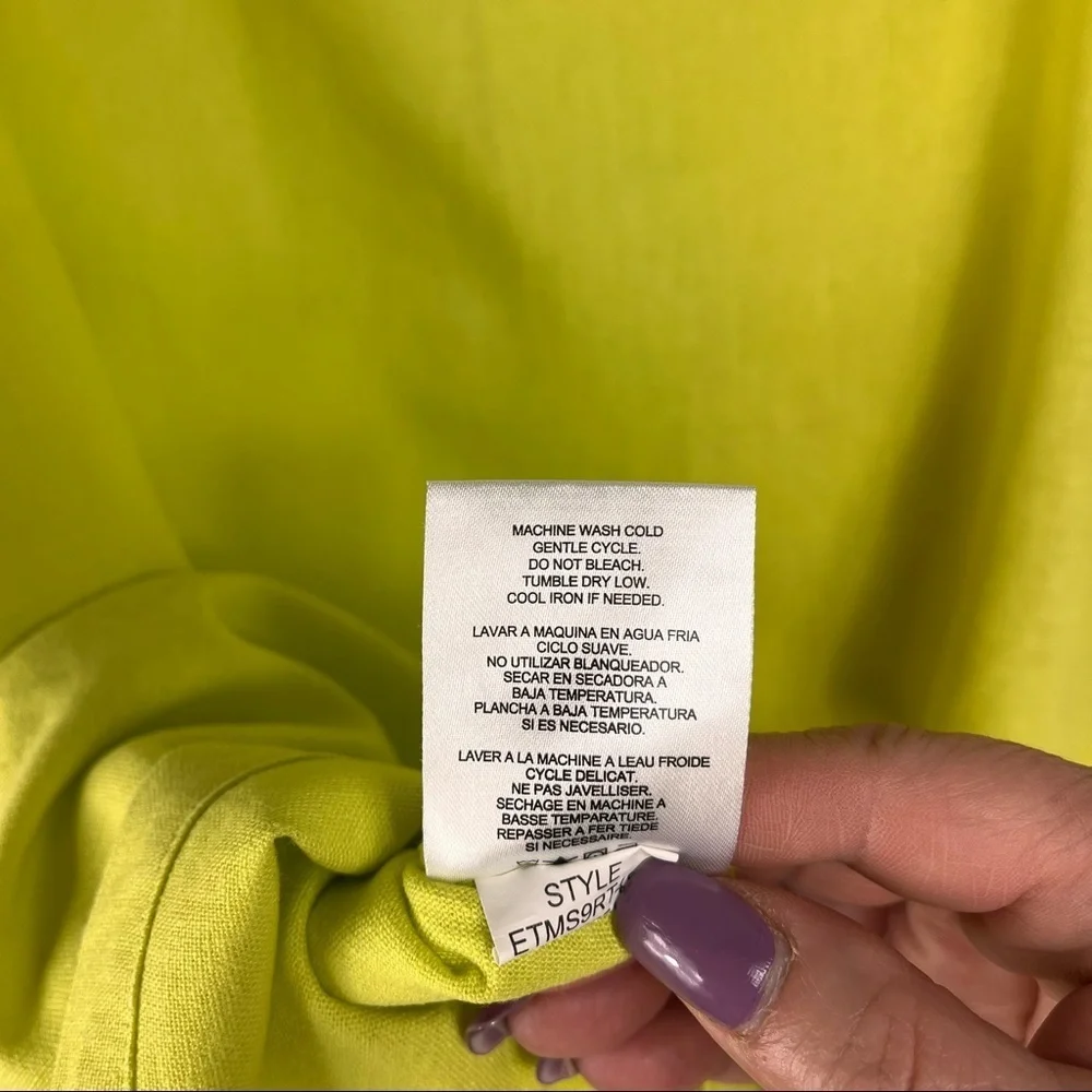 Ellen Tracy sleeveless high/low tunic with chest pockets Sz SS